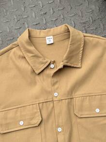SHEIN Teen Boys 2pcs Set Casual Street Style Comfortable Solid Color Polo Shirt And Pants, Suitable For Commuting, School, Daily Casual, Holiday, Outdoor Activities, Spring/Summer