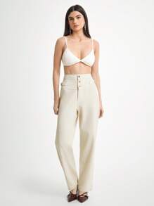 Daynim Women's Casual High Waist Plain Simple Fashion Jeans Wide Leg Jeans Flared Jeans Women Jeans Bell Bottom Jeans High Waisted Jeans