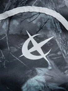 PAVTROS 男士夏季休闲树叶印花抽绳腰运动短裤 - 彩色 - 查看 2