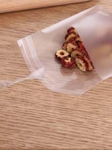 SHEIN 100 pièces Sacs à biscuits autoadhésifs mats, emballage en plastique transparent épais pour madeleines, biscuits, pâtisseries, collations - refermables, hermétiques, durables, sacs en vrac pour boulangerie, desserts, cadeaux de fête, sans accessoires inclus