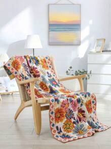 SHEIN An Enlarged And Thickened Four-Layer Cotton Gauze Large Bath Towel Is Soft And Absorbent For Four Seasons, And The Wool Can Not Be Dried Quickly. - Multicolor - View 2