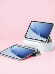 TOM & JERRY X SHEIN 1pc Cute And Creative Cartoon Collaboration, High-End Texture, Simple, Fully Transparent, Shockproof And Fashionable Pad Case. Halloween And Christmas Gift, Compatible With IPad/ - Multicolor - View 9