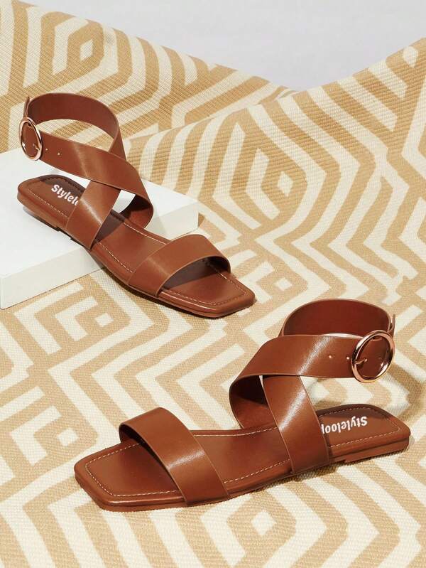 Styleloop Sandalias planas para mujer, estilo bohemio, retro americano, bohemio, festival de música western, atuendo de fiesta