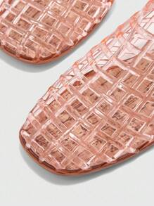 CUCCOO BIZCHIC 女士圆头水晶平底凉鞋，时尚海滩度假平底鞋