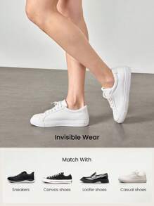 GLOWMODE 3 Pairs Invisible No-Show Socks Walk A Mile Soft Grip Daily Studio Workout Gym - Multicolor - View 5