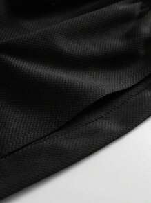 Manfinity Sport Corelite Pantalones cortos deportivos con estampado de rayas y letras en contraste para hombre