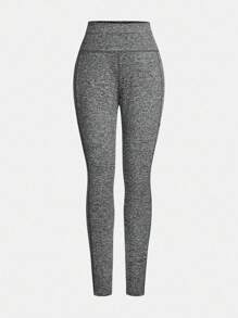 SHEIN Girlism 青少年女孩舒适贴身休闲简约舒适百搭手机袋紧身裤，1 套 - 灰色 - 查看 10