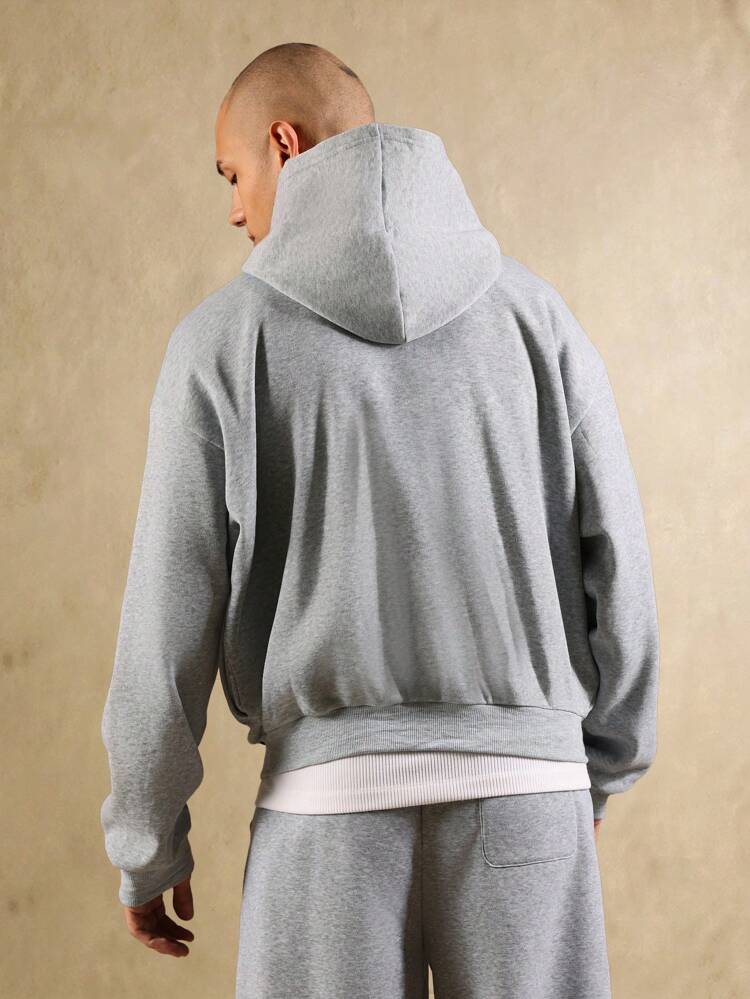 ドローストリング付きフルジップパーカー