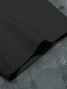 Manfinity Homme Men's Casual Donut Print Short Sleeve T-Shirt, Summer - Black - View 4