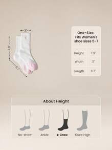 GLOWMODE 3 Pairs Socks Soft Ventilated Mesh With Embroidered Logo Workout Daily Casual - White - View 6