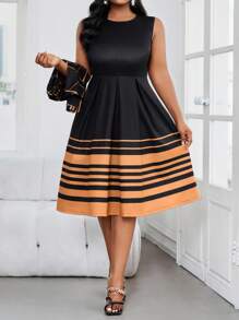 SHEIN Lady Bộ đồ hai mảnh công sở thanh lịch, giản dị, nhiều màu sắc, mùa xuân và mùa hè, áo mùa hè, trang phục công sở, trang phục thường ngày, váy suông, trang phục mặc nhà thờ, trang phục mùa xuân cho phụ nữ - Nhiều màu - Xem 3