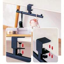 钢制学校背包挂钩,双肩带背包收纳挂钩,多种颜色可选,书桌/办公室配件,无需钻孔,超强承重,返校用品,学生用品,适用于家庭、教室、宿舍、办公室悬挂式架子,返校季节实用挂钩 - 彩色 - 查看 8