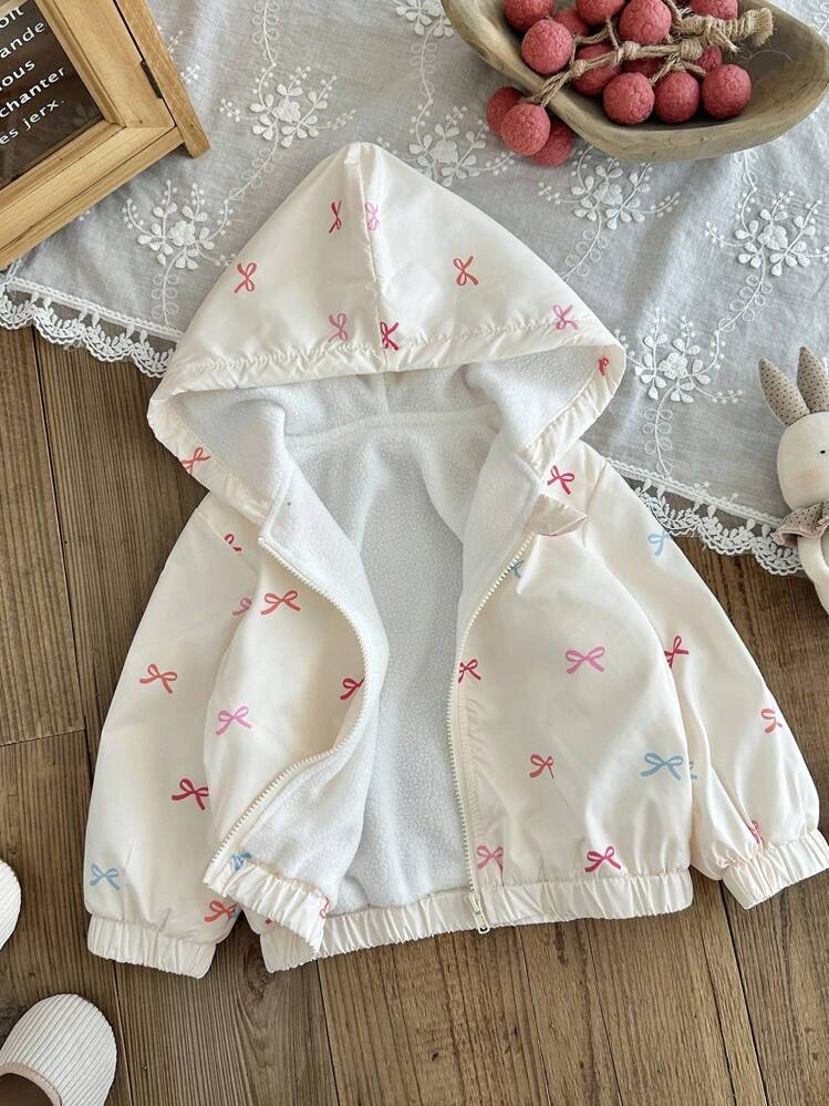 SHEIN Baby/Toddler Girls' 0-3Y Spring/Summer Casual Hooded Lightweight Jacket, Versatile Daily Wear