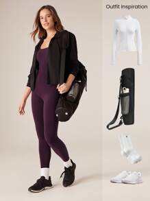 GLOWMODE 25 英寸 FeatherFit™ 收腹健身运动连体衣 夏季优雅女士款 - 櫻桃可樂 - 查看 8