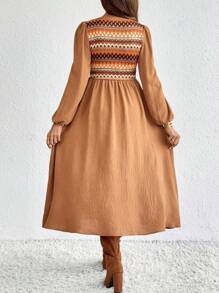 SHEIN Casual Vacation Loose Long Sleeve Maternity Dress Fall Women Clothes  Fall Dresses For Women   Going Out Outfits   Fall Dresses For Women
