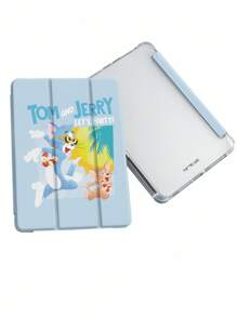 TOM & JERRY X SHEIN 卡通图案蓝色可爱平板电脑套