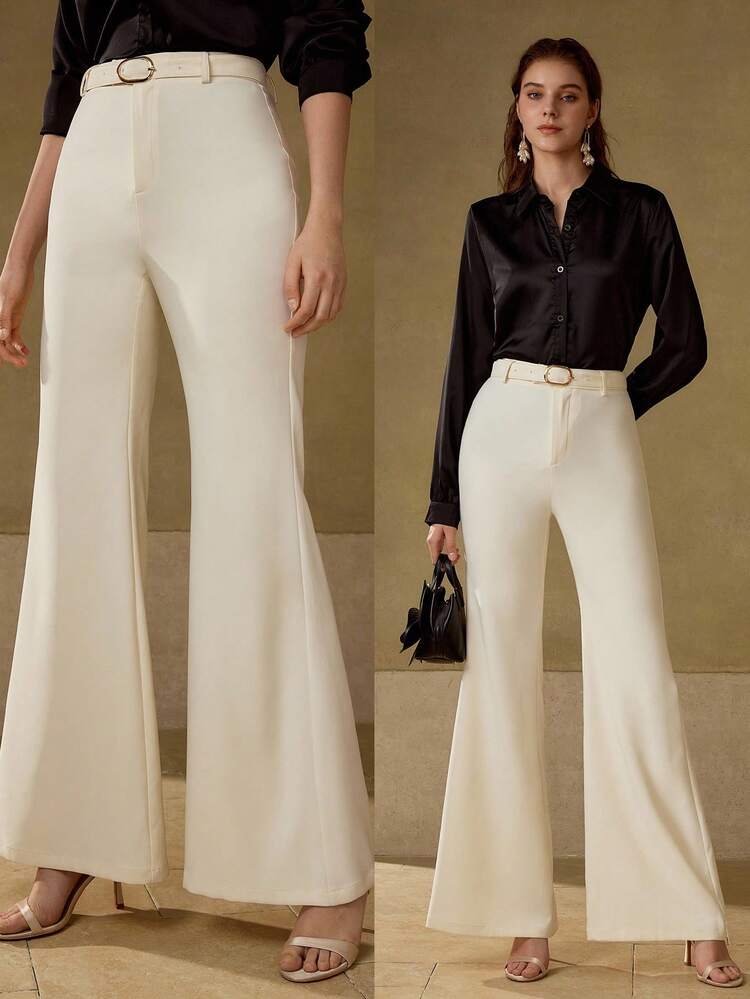 BELATED BIAS CUT SUIT PANTS