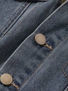 DAZY 女士牛仔短袖连衣裙，休闲时尚，适合日常穿着