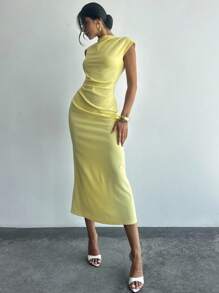 Firerie Women Long Dresses,Graduation,Graduation Dresses For Women,Back To School Dress,Fall Wedding Guest Dress - Yellow - View 4