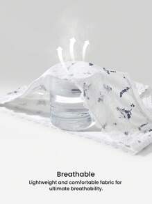 LUVLETTE 3-Pack Lace Trim Cotton Basic Mid-Rise Cheeky Women Underwear Panties Set- Floral Print Lace Trim - Multicolor - View 7