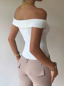 Siren Gaze New Off Shoulder Knit Top, Commuting & Casual All-Match Versatile Off The Shoulder Crop Top Tube Top,Y2K Top Summer White