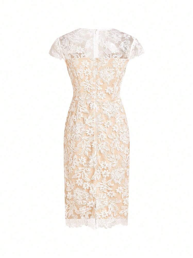 chantilly lace white dress 1822 by Martina Liana