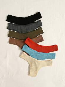 SHEIN 7pack Letter Patched Detail Panty - Multicolor - View 2