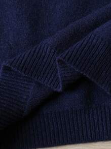 Girls' Chunky Knit Round Neck Collegiate Poncho Sweater, Fashionable & Elegant Pullover Top, Classic Versatile Layering Piece For Back To School, Autumn/Winter Fall