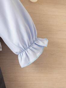 2件套女婴时尚长袖衬衫和套头衫套装