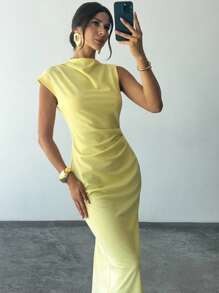 Firerie Women Long Dresses,Graduation,Graduation Dresses For Women,Back To School Dress,Fall Wedding Guest Dress - Yellow - View 6