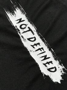 EASEVO Plus Size Men's Casual Black Printed Knit Tank Top, Suitable For Summer - Black - View 4