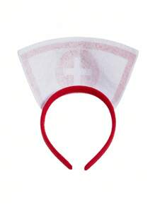 Fantasy Costume 4pcs Women Nurse Costume Set(Top, Pants, Garter Belt, Nurse Hat) - White - View 4