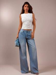 Avantive 女士纯色纹理圆领系带露背休闲吊带背心 白色上衣 女士露腰带/女士秋冬正式场合/返校季/万圣节/婚礼宾客/度假/Y2K/海滩/可爱/教师/外出/商务休闲/优雅/生日/办公室着装/乡村音乐会/俱乐部/西部/工作服/街头服饰/复古/节日/鸡尾酒会/锐舞派对/舞会/机场/趣味/基础款/早午餐/2000年代风格/紧身/老钱风格/教堂/返校节/高贵/派对/端庄/仙女风/约会之夜/节日 - 白色 - 查看 4