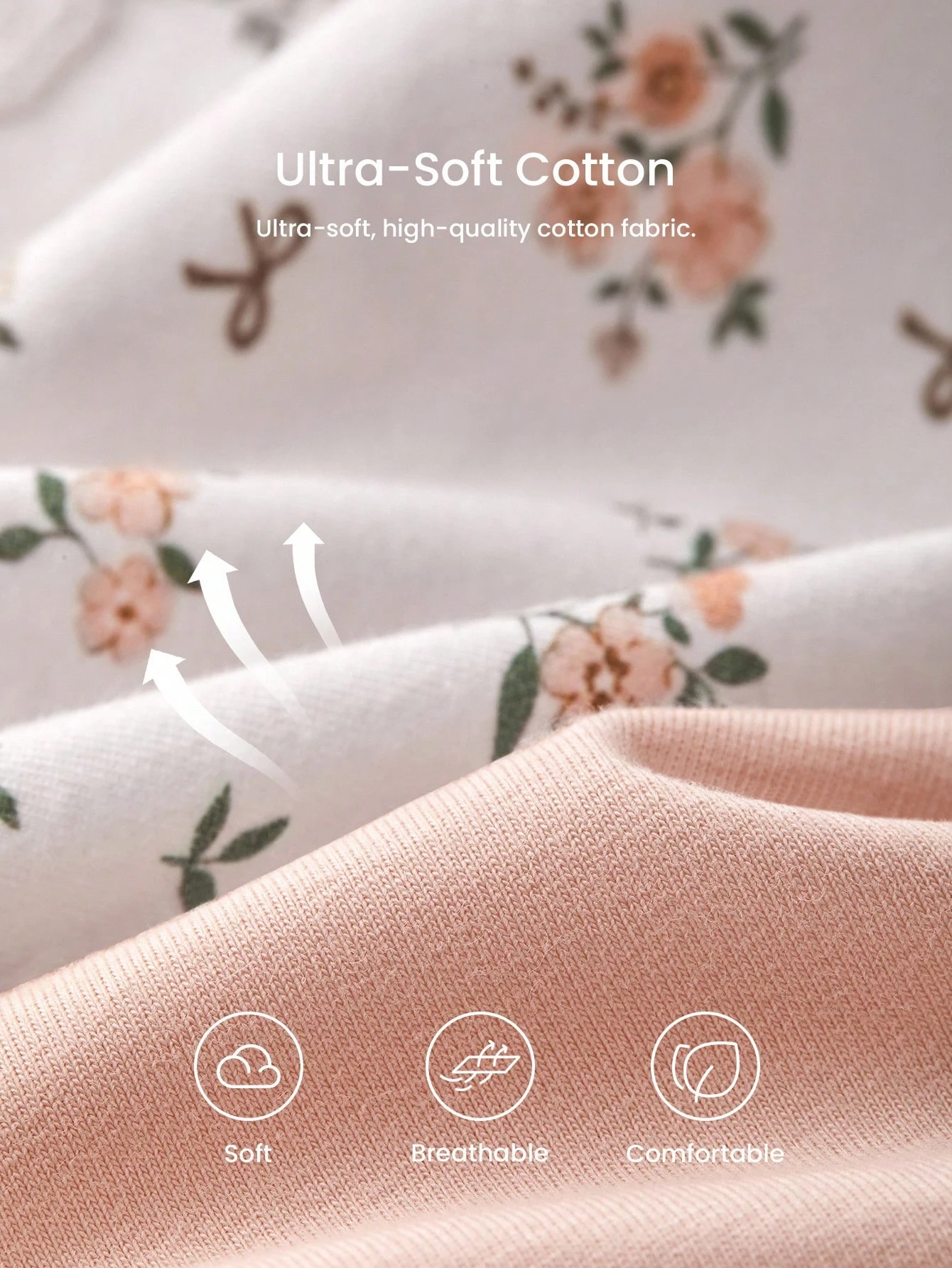 3 paquets de sous-vêtements pour femmes mi-taille basiques avec dentelle coton - Ensemble de culottes à imprimé floral avec bordure en dentelle