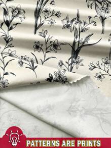 EMERY ROSE 大码短袖休闲花卉印花蛋糕切片图案太阳裙，适合春夏季 - 彩色 - 查看 3