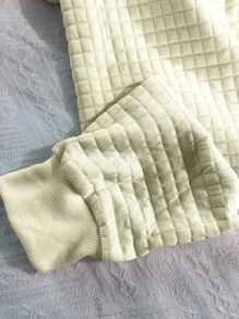 SHEIN EZwear Women's Oversized Slogan Print Drop Shoulder Long Sleeve Drawstring Hoodie, Casual, Autumn/Winter Pullover Fall Sweatshirt