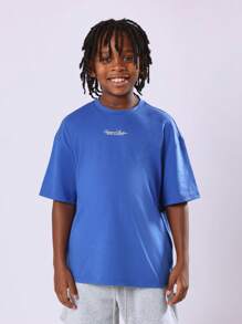 SUMWON T-shirt décontracté surdimensionné Samicon Studios Beverly Hills avec logo imprimé. Vêtement essentiel de mode pour jeunes garçons, style streetwear, confort quotidien pour ados