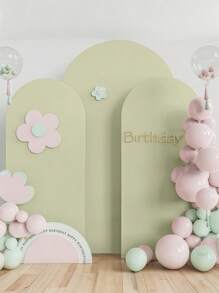 5ft 6ft 6.6ft 7.2ft Wedding Arch Backdrop Cover | 2-Sided Stretch Spandex Fabric Decor For Ceremony, Birthday Party, Baby Shower, Photo Booth & Events | Fabric Only, Easy To Drape & Wrinkle Resistant | Multipurpose Event Decor For Prom, Graduation, Corporate Event | Machine Washable, Pack Of 1, Stand Not Included - Matcha green - View 6