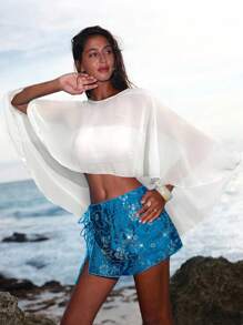 Opulessa Set da 2 pezzi: Canottiera corta in tinta unita e morbida