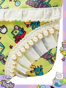 Adventure Time X ROMWE White Cartoon Print Makeup Bag, Compact & Portable Cosmetic Storage Pouch - Multicolor - View 8