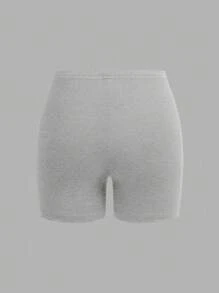 SHEIN EZwear 4件套女士紧身休闲短款打底裤套装，适合夏季穿着 - 彩色 - 查看 7