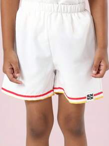 SUMWON 棕榈天堂夏季假日衬衫套装热带海滩度假幼儿儿童纽扣领复古休闲 - 米色 - 查看 7