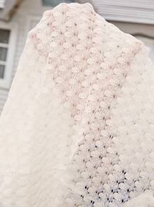 EMERY ROSE Women's Solid Color 3/4 Sleeve Open Front Casual Regular Jacket Crochet Cardigan Women Knitted Cardigan For Women Summer Cardigan For Women Thin Cardigan Knitted Tops For Women In Fall/Winter - Apricot - View 8