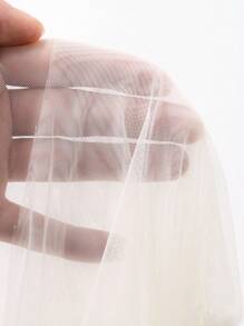 FRIFUL 女士系带网纱修身吊带背心，正面系带褶皱下摆，夏季 - 米色 - 查看 7