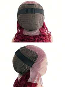 勃艮第蕾丝前假发真人发丝 180 密度深波浪假发 13*6 透明蕾丝前假发 适合女士 18-30 英寸 - SBUGA - 查看 7