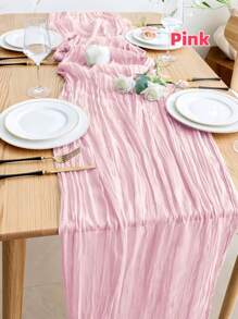 Stunning Pleated Chiffon Table Runner | Boho Balinese Decor For Weddings & Bridal Showers | Sunshine Yellow Holiday Party Cover | Choose Size 90*180/300/400cm