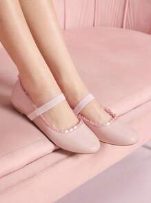 CUCCOO DOLLMOD 女士时尚可爱粉色平底休闲鞋 - 粉色 - 查看 1