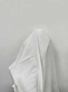 INAWLY Bộ 2 món áo sơ mi dài tay trễ vai bèo nhún màu trơn và quần short cho nữ - Nhiều màu - Xem 5