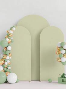 5ft 6ft 6.6ft 7.2ft Wedding Arch Backdrop Cover | 2-Sided Stretch Spandex Fabric Decor For Ceremony, Birthday Party, Baby Shower, Photo Booth & Events | Fabric Only, Easy To Drape & Wrinkle Resistant | Multipurpose Event Decor For Prom, Graduation, Corporate Event | Machine Washable, Pack Of 1, Stand Not Included - Matcha green - View 1