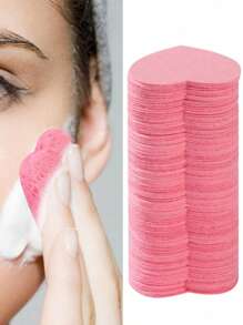 10/30/50/100 件压缩天然纤维素面部海绵套装专业化妆清洁去角质海绵用于面部护理面膜旅行和家庭卸妆 - 西瓜粉 - 查看 1